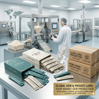 Sachets individuels de collagène, acide hyaluronique et vitamine C pour le bien-être et l'éclat de la peau, collagène marin, prix usine OEM