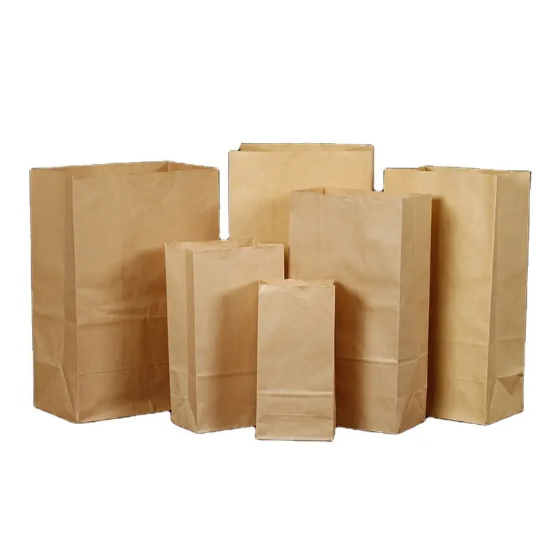 4.25 "x 2.5" x 3.75 "kağıt torbalar aperatifler, büyük kağıt çanta gıdalar için
