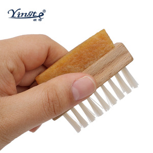 Yinste Solid Wood Shoe <b>Brush</b> Set 4 Pieces With Suede Cleaning Copper Wire And PP Bristles For <b>Boot</b> Care - Product Image 2