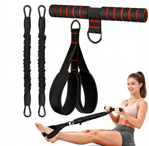 AOFIT Ensemble de bandes d'exercice durables et écologiques, entraîneur de résistance pour yoga et sit-up avec pédale, poignées en tube de latex épaissi - Product Image 6