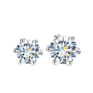 Pendientes Pequeños de Moissanita de 0.50 CT, Plata de Ley 925, Corte Brillante, Regalo de Lujo para Mujer, Aniversario o Compromiso - Product Image 6