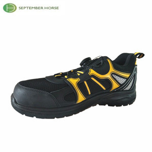 Chaussures <span class=keywords><strong>de</strong></span> <span class=keywords><strong>sécurité</strong></span> pour hommes personnalisables, élégantes, sportives, en cuir, à <span class=keywords><strong>lacets</strong></span> rapides, avec embout composite - Product Image 4