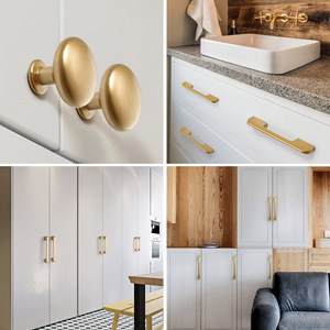 Chenyu Cabinet Door Handles Aluminum Alloy Modern Minimalist Style <b>Drawer</b> Furniture Hardware Gold Plated - Product Image 3