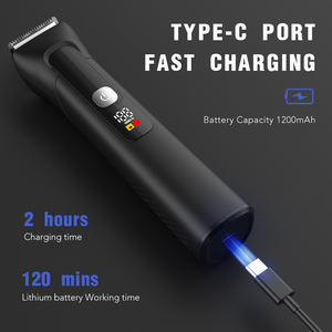 Kit <span class=keywords><strong>de</strong></span> toilettage électrique tout-en-un pour homme, lame en acier inoxydable portable, tondeuse à cheveux et à barbe, usage domestique, <span class=keywords><strong>anglais</strong></span>, étanche IPX7 - Product Image 5