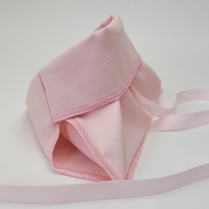 Pochette à rabat personnalisée écologique pour vêtements, sac enveloppe en coton recyclable avec option logo nœud rose - Product Image 2
