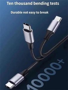 USB C สายชาร์จเร็วสาย USB-C ชนิด C เข้ากับ USB-C สำหรับชาร์จข้อมูลโทรศัพท์แท็บเล็ต - Product Image 5