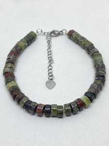 Dragon Bloodstone <b>Bracelet</b> Natural Crystal Adjustable <b>Bracelet</b> For Wedding Anniversary Meditation Healing Yoga Birthstone - Product Image 4