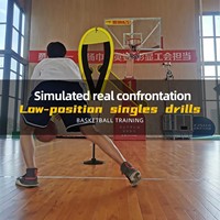 FIDFIT Filet d'entraînement de basket-ball personnalisable pour défenseurs, obstacles réglables en hauteur, pliable, en PVC+Nylon