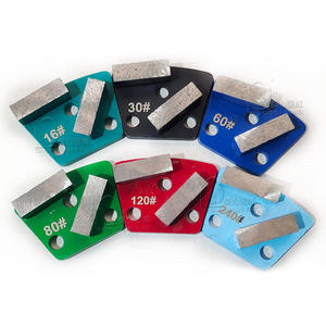 Outils de polissage au diamant trapézoïdal à 2 segments de qualité supérieure plaques de meulage de polissage humide pour une préparation efficace de la surface en béton OEM - Product Image 2