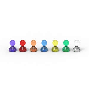 Neodimio Push in plastica trasparente mini magnete colorato perno trasparente magnete frigo e lavagna - Product Image 2