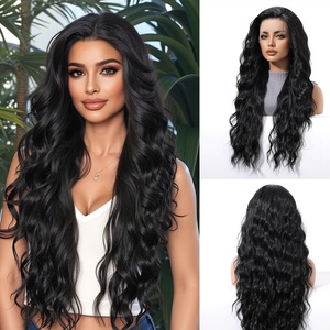 Peluca Larga Ondulada con Parte Media y Encaje Frontal 13*6 para Uso Diario y Ocasiones Festivas para Damas - Product Image 1