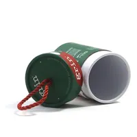 Tube en papier biodégradable personnalisé pour les fêtes, avec couvercle, pour l'emballage de thé, de café, de chocolat, cadeau - Écologique et recyclable