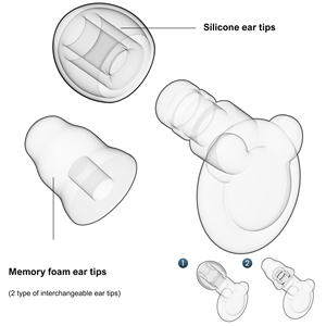 Bouchons d'oreilles en silicone souple personnalisables avec logo, 4 tailles, filtre anti-bruit, embouts en mousse à mémoire de forme, bouchons d'oreilles insonorisants - Product Image 5