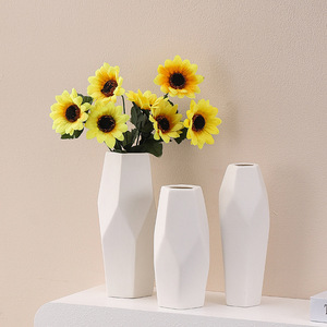 New Arrival Geometric Shape Creative Design Ceramic <b>Vase</b> for Living Room Dining Table Dried Flower Display Decoration - Product Image 1