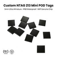 Microchip NFC NTAG 213 TT de 5x5 mm, Etiqueta POD Pequeña, Etiqueta RFID Resistente al Agua y al Calor