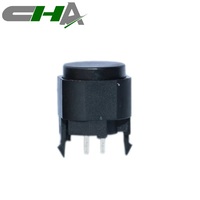 C3002A-C1 12*10mm Interrupteur à bouton-poussoir SPST à tête plate avec bornes traversantes à montage en une seule étape