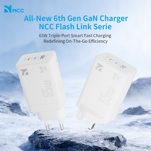 Cargador NCC C101-065-EU 65W GaN USB-A + 2 USB-C PD 3.0 Cargador Rápido para Portátil, Tableta y Teléfono Inteligente (Blanco) - Product Image 2