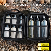 Ensemble de 11 bouteilles à épices portables en EVA rigide pour l'extérieur, camping, pique-nique, distributeur d'épices, bouteilles d'huile pour barbecue, combo d'assaisonnements