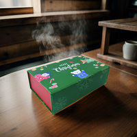Emballage en carton recyclé avec logo fait main personnalisé Boîtes cadeaux en papier pliable noir à fermeture magnétique pour chaussures vêtements