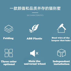 CH-95, tel plastik 3 seviye kedi kafesi, lüks büyük kedi kafesi pet kafesleri üreticileri - Product Image 2