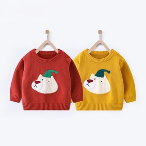 Nouveauté Automne Pull en Tricot pour <span class=keywords><strong>Bébé</strong></span> Casual en Coton 100% à Manches Longues Col Rond Jacquard avec Motif Animal pour <span class=keywords><strong>Bébé</strong></span> - Product Image 2