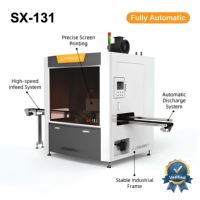Máquina de Serigrafía Automática de un Solo Color para Tapas de Botellas, Tubos y Frascos, Impresión Lateral, Visión CCD, SX-131