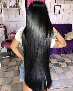<span class=keywords><strong>Parrucche</strong></span> di <span class=keywords><strong>capelli</strong></span> umani lisci HD da 30-40 pollici con frontale in pizzo, pre-strappate, nere naturali, densità 180%, lunghe e lisce, per donne di colore - Product Image 1