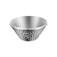 Bol à pâtes froides en acier inoxydable 304 poli, à double paroi, épaissi, martelé, résistant à la chaleur, écologique, durable, style coréen