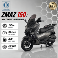 Scooter à essence 150cc refroidi par eau EURO 5, cyclomoteur de tourisme pour adultes, moteur 4 temps, système BOSCH EFI, moteur 10,5 kW, vitesse maximale de 95 km/h