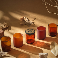 Bocaux à Bougies en Verre en Gros avec Couvercles 8oz 10oz 12oz 16oz Forme Unique à Fond Rond Lustre Luxe pour Décoration d'Intérieur