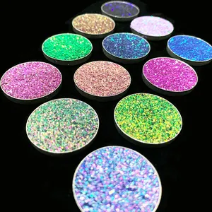 Luxury 12 Colors Glitter Shimmer Eyeshadow Chip Wholesale Chameleon Glitter Makeup Powder Eyeshadow Private Label