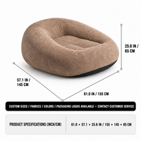 Sofá Cama Futón de Fabricante, Sofá Puff Comprimido al Vacío, Mueble Ovalado Minimalista de Gran Tamaño para Sala de Estar