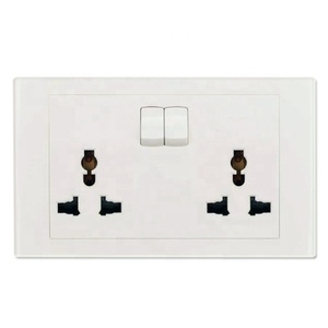 Interrupteurs et prises électriques murales universels personnalisés à 6 broches, alimentation CA 250 V - Product Image 2