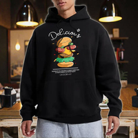 Sweat à capuche pour homme personnalisé, style urbain hivernal, confortable, tricoté épais, 100% polyester, écologique, respirant, coupe ample, avec poches