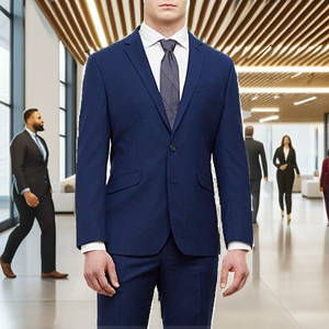 Trajes de Esmoquin de Terciopelo Estilo Japonés Gris Claro y Negro al por Mayor, 3 Piezas: Blazer, Chaleco y Pantalones, Corte Ajustado, Cierre de Cremallera con Solapa de Muesca, Abotonadura Sencilla - Product Image 2