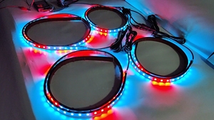 Kingshow Dải Đèn <span class=keywords><strong>LED</strong></span> RGB Dòng Chảy Theo Đuổi Thân Xe Màu Sắc Mơ Ước Bộ Đèn Phát Sáng Dưới Ánh Sáng Neon Điều Khiển Ứng Dụng Cho Xe Hơi - Product Image 5