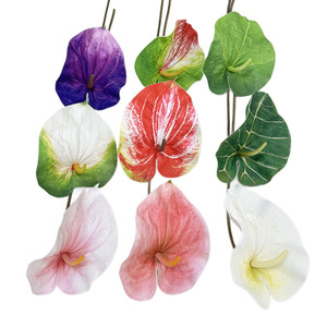 Meiyu Craft Flower Factory - Bouquet d'Anthurium Artificiel en Soie Mixte Haut de Gamme pour Mariage et Décoration Intérieure - Product Image 5