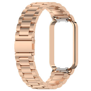 Funda protectora de metal <span class=keywords><strong>2</strong></span> en 1 con pulsera de correa de reloj con cuentas para Redmi <span class=keywords><strong>Band</strong></span> <span class=keywords><strong>2</strong></span> <span class=keywords><strong>Xiaomi</strong></span> <span class=keywords><strong>Mi</strong></span> <span class=keywords><strong>Band</strong></span> 8 Active Smart Watch Bands - Product Image 1