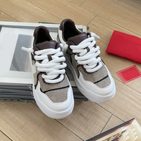 Chaussures de luxe, baskets unisexes de créateur, style streetwear tendance, été automne, dessus en cuir véritable, tendance mode