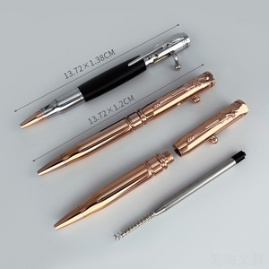 SEAPEN 1.0mm Writing Width Metal Ballpoint Pen Customizable Logo Metal <strong>Bullet</strong> Model Design Pen Black/Blue Ink - Product Image 5