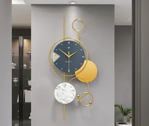 Reloj de pared de péndulo de sala de estar de lujo al por mayor con reloj moderno decorativo de una sola cara para decoración del hogar