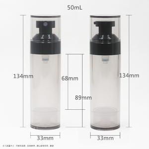 New <strong>Eco</strong> Friendly Plastic 15ml 30ml 50ml Black <strong>Cosmetic</strong> Airless Lotion Pump Serum Bottle - Product Image 3