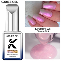 KODIES-Vernis à ongles gel UV chrome rose HEMA Free High Shine No Burn Structure Water Base French Rubber Base Coat pour ongles