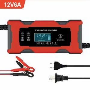 Ladegerät 12V 6A Schnelle intelligente Blei-Säure-Lithium-Ladegeräte