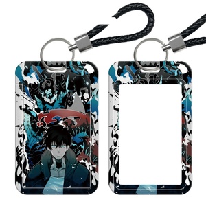 Vente en gros de porte-clés de nivellement <span class=keywords><strong>solo</strong></span> Sung Jin Woo <span class=keywords><strong>Manga</strong></span> Porte-clés de sac porte-cartes Anime motif dessin animé - Product Image 1