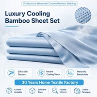 Draps rafraîchissants en bambou pur Quanke Modern 300TC 400TC, ensemble de literie en fibre de lyocell de bambou 100%