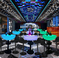 PLUS DESIGN éclairage LED table haute et chaise Creative bar Club extérieur hôtel led coloré cocktail table bar chaise combinaison