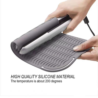 Pochette de rangement en silicone résistante à la chaleur pour outils de coiffure, vente en gros d'usine, nouveau fer à friser et lisseur, faible MOQ