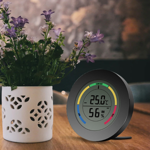 Nhiệt Kế Kỹ Thuật Số Tròn Đo Độ Ẩm Trong Nhà Gắn Tường - Product Image 5