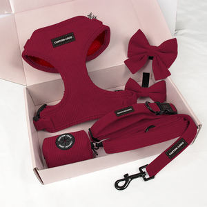 Correa de Perro de Terciopelo de Pana para Invierno, Accesorios Cálidos para Perros, Arnés de Cachorro, Chaleco con Logotipo de Goma Personalizado con <span class=keywords><strong>Collar</strong></span> para Perro - Product Image 4